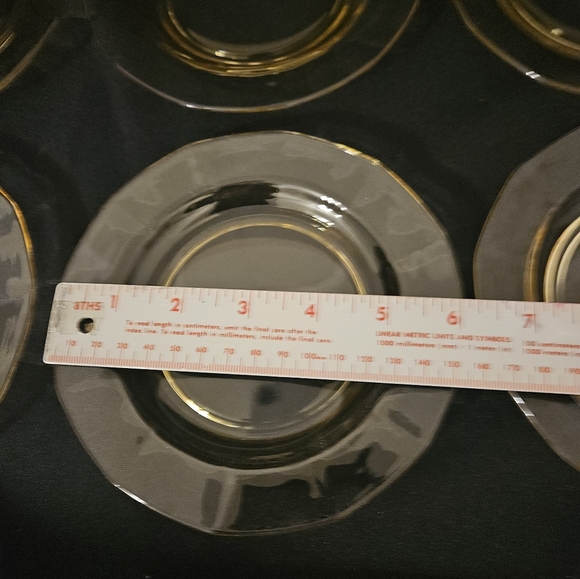 Fostoria Fairfax Yellow Topaz Glass Bread and Butter Plates set of 6 - Picture 12 of 12